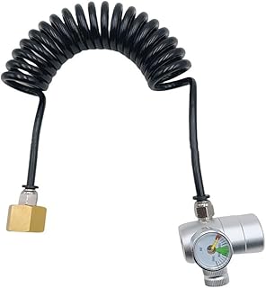 Whipped Cream Charger Pressure Regulator Valve with Hose for 0.95L Nitrogen Tank (M11) and 580g Cream Bottle Dispenser