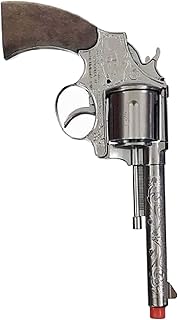 PARRIS CLASSIC QUALITY TOYS EST. 1936 - Jesse James Pistol Holster Set, Solid Die-Cast Metal Toy Gun, Includes 7" Pistol & Belt, Made in Italy, Safe for Children, Authentic Old West Design