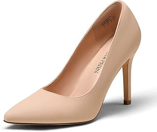 Women's Closed Toe High Heels Dress Pointed Toe Wedding Pump Shoes