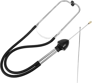 Angoily Water Leak Sensor, Accurate Stainless Steel Leak Detector Detection 35 Inch Listening Stick Underground Water Pipe Testing Device Pipe Testing Tool Easy Sound