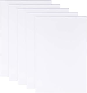 BENECREAT 5 Sheets 3mm White Foam Boards 11.8x7.8inch Rectangle Foam PVC Sheet Poster Board Mount Board for Mounting, Crafts, Modelling, Art, Display, School Projects
