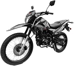 HHH Upgraded New XHawk Enduro 250cc Motorcycle EFI Fuel Injection Dual Sports Dirtbike, 6 Speed Enduro Street Bike (Black) - Extra Large