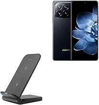 Charger Compatible with Xiaomi Mix Fold 4 - Wireless QuickCharge Stand (15W), Desktop Viewing Qi Wireless Charging - Jet Black