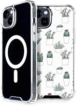 Phone Case Compatible with MagSafe iPhone 13 - Succulent Pattern Design