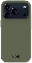 Ridge Case Compatible with iPhone 17 PRO MAX - Compatible with MAGSAFE & Wireless Charging, Aluminum Control Buttons, Dual-Layer Construction, TPU Bumper with Drop Protection (Matte Olive)