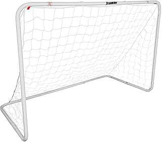 Franklin Sports Competition Soccer Goals - Backyard Portable Steel Soccer Goals - Adult + Youth Soccer Goal with Net + Ground Stakes Included - Multiple Sizes + Colors