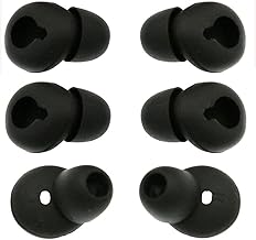 Eargel for Gear Circle SM-R130, 3 Pair Medium Anti-Slip Durable Silicone Replacement Ear Tip Earpads, Fit for Samsung Gear Circle Bluetooth Earphone SM-R130 [Black] (3 Pair)