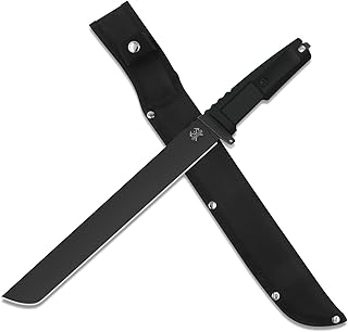 16.5" Machete for Cutting Trees Heavy Duty, Full Tang Machete Knife with Ergonomic Non-Slip Rubber Handle and Sheath, 0.22" Thick Machette for Yard Work, Clearing Brush, Camping and Outdoor