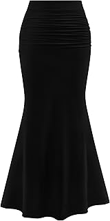 Women Fitted Mesh Mermaid Skirt 2026 Spring Summer Casual High Waisted Ruched Maxi Long Bodycon Going Out Outfit