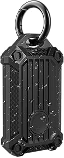 CMZZ Waterproof mount Case Holder for Samsung Galaxy SmartTag2 Scratch Resistant Cover with Keychain for Keys, Wallet, Luggage (Black, 1PCS)