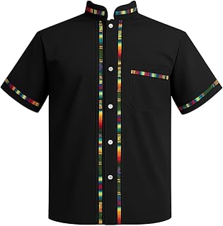 Men's Mexican Guayabera Shirt Short Sleeve 100% Cotton Manta Traditional Latin Button Down Beach Wedding Shirt Made in Mexico