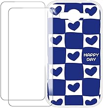 Compatible with Samsung Galaxy Grand Duos i9082 Case Colorful Custom Cover with 2 Pack Tempered Glass Screen Protectors - Shockproof Scratch-Resistant (Blue Heart)