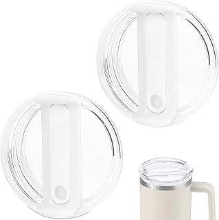 2 Pack Tumbler Lid for Stanley 40 oz Cup,Replacement Lids for Stanley Tumblers Travel Coffee Mug Spill Proof Splash Resistant Silicone Sliding Covers