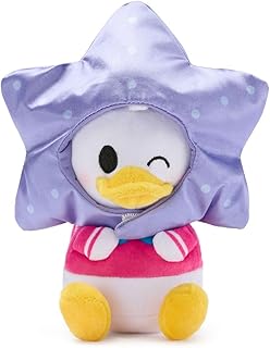 Disney Store Official Mini Mix-Its Plushies – Donald Duck - Pink Shirt - Cute Stuffed Animals - Mix & Match Detachable Hats - Hook and Loop Strap - Plush Toys for Kids and Collectors, 7 Inch