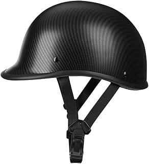 Helmets Half Cap Vintage Shell Open Face Motorcycle Helmet - DOT Approved