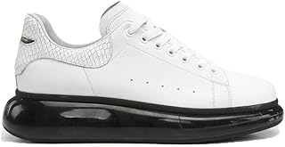 Queen Air Men's Fashion-Sneakers | Genuine Leather Perforated Oversized Thick Sole High Platform