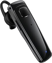 Bluetooth Headset - V5.0 Wireless Handsfree Earpiece Built-in Dual Mic Noise Cancelling, 10 Days Standby 16Hrs HD Talktime Ultralight Headset for iPhone Android Samsung Laptop(Black)