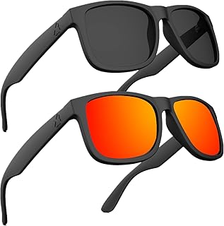 Polarized Sunglasses for Men and Women,UV Protection Rectangular Sun Glasses 8806