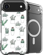 Phone Case Compatible with MagSafe iPhone 17 Air - Succulent Pattern Design