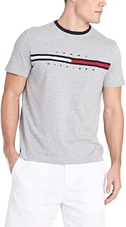 Mens Short Sleeve Logo T-Shirt T Shirt, Medium Grey HEA, Large US