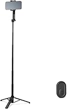 36" Portable Selfie Stick Mini Tripod for Phone with Detachable Remote, 360-Degree Rotation, 30-Foot Range, Compatible with iPhone, Samsung, and More, Black