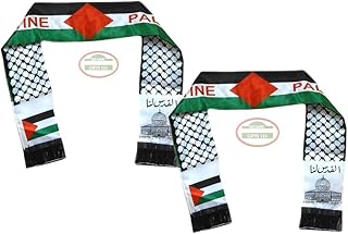 2 Pack Palestine Flag Scarf Silk Neck Scarf Palestinian Scarfs Arab Gifts Palestine Bandana 6 X 53 Inch