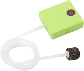 Aquarium Air Pump, 0.5W Portable Fish Aerator Oxygen Pump with Air Stone, Battery Operated, Applicable for 80 to 100L Fish