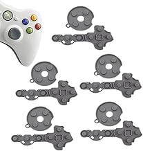 5 Sets Silicone Conductive Rubber Pads Replacement for Xbox 360 Controller Parts for Adhesive Button Changing Keypad Repair Replacement Part Tool Kit(360)