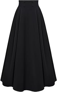 Long Skirts for Women Maxi High Waisted A Line Skirt Renaissance Skirt with Pocket