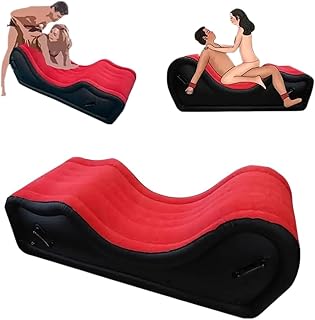 Inflatable Sex Sofa Chair with Automatic Air Pump, Yulike Sex Bondage Furniture for Couples BDSM Games, Adult Sex Toys Cushion Pillow for Women Sexual Pleasure, Red