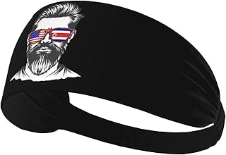 Costa Rican American Half Flag Boy USA Costa Rica Athletic Headband Sweat Resistant Perfect Gym Outdoor Activities Running Men Women