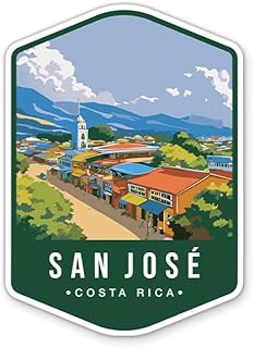 San JosŽ Costa Rica Sticker - for Water Bottle Phone Car Tumbler Laptop - Decal - Waterproof Vinyl - 3"