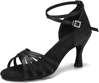 Women's Latin Salsa Dance Shoes Ballroom Performance Professional Practice Dancing Shoes,Model 802QB