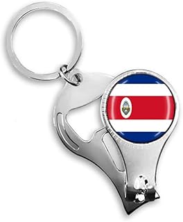 Costa Rica Flag Beer Bottle Opener Nail Clippers Metal Glass Crystal Keychain Travel Souvenir Gift Keyring Accessories