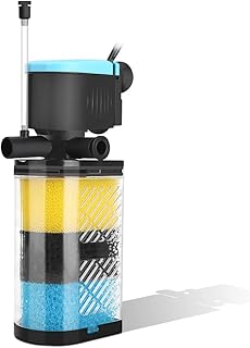 Kulife 3-Stage Aquarium Filter - Internal Filter for 70-100 Gallon Fish & Turtle Tanks with Dual Water Outlet & Aeration