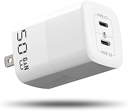 50W USB C Wall Charger, 2-Port GaN III Type C Charger, PPS 48W Fast Charging Block for iPhone 17/17 Plus/17 Pro/17 Pro Max/16/5/14/13/12, Galaxy, Pixel, iPad/iPad mini and Laptops(Cable Not Included)