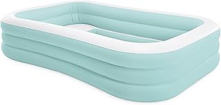 INTEX 58497EP Swim Center Family Lounge Pool: Built-in Cushion Seats - 206 Gallon Capacity - 104" x 65" x 22" - Teal