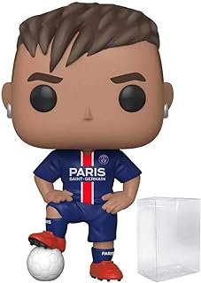 POP! Sports Soccer Paris Saint Germain's, Neymar JR #20 Action Figure (Bundled with Pop Box Protector to Protect Display Box)