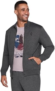 Men's The Hoodless Hoodie Go Walk Everywhere Full Zip Mock Neck Jacket