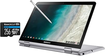 SAMSUNG 12.2" FHD 2-in-1 Touchscreen Chromebook Plus Laptop (Intel Celeron 3965Y 2-Core, 4GB RAM, 320GB Storage (64GB SSD+256GB Micro SD Card), Stylus Pen, Wireless Mouse, WiFi, Chrome OS)