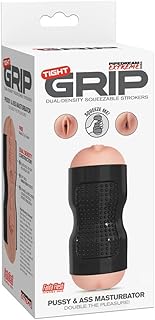 Extreme Toyz Tight Grip Pussy and Ass Masturbator, Black, 1 Pound
