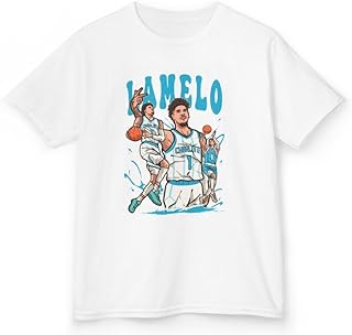Youth T-Shirt LaMelo Ball Cartoon Style Charlotte Basketball Tee Kids Sizes