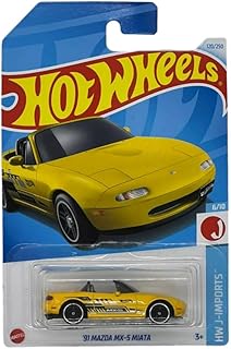 91 Mazda MX-5 Miata, Yellow, HW J-Imports 6/10
