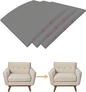 Couch Cushion Support, 20" x 20" Sofa Cushion Support for Sagging Seat, High Density Replacement Foam Insert for Sagging Couches, Loveseat, Furniture (Grey-3 pcs)