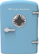 Frigidaire Retro 9-Can Mini Personal Fridge Portable Cooler for Car, Office, Bedroom, Dorm Room, or Cabin, 11.8" D x 7.1" W x 10.1" H, BLUE