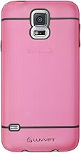 LUVVITT [Hybrid Case | Transparent Case/Cover for Samsung S5 (Retail Packaging) - Transparent Pink/Gray