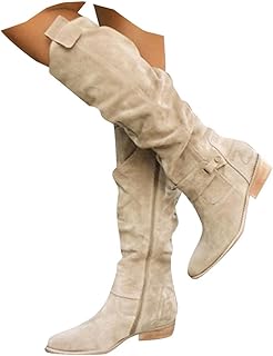Sued Flat Boot With Side Zipper Round Toe Low Heel Tall Riding Combat Wide Width Boots Pull On Vintage Leather Long Sexy Dress Ladies Booties