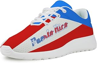 Puerto Rico Shoes for Women Men Trail Running Fashion Sneakers Breathable Mesh Tennis Athletic Shoes White