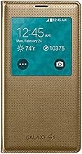Samsung Galaxy S5 S View Flip Cover Case - Retail Packaging - Copper Gold