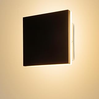 Outdoor LED Wall Light, 12W Black Aluminum Modern Porch Light IP65 Waterproof Outdoor Wall Sconce 3000K Warm White Patio Light for House Decor Entrance Terrace Garage
